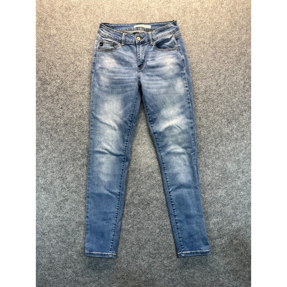 Kancan Women's Jeans Size 7 27 Skinny Light Blue Stretch Denim Mid Rise